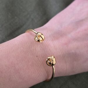 Kate Spade New York Gold-Tone Knot Cuff Hinged Bracelet